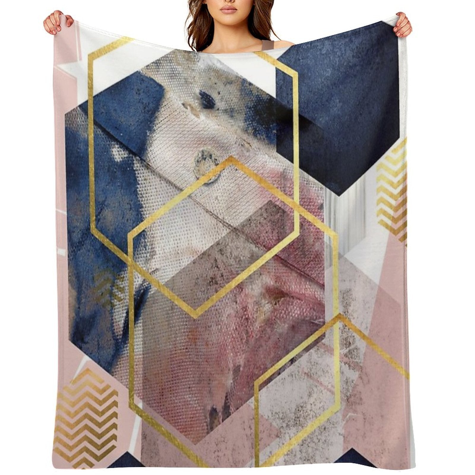 Abstract Geo Velvety-soft Throw Blanket