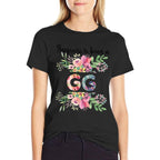 Happiness Is Being A GG Cute Flowers Gifts  Polyester Blend T-Shirt
