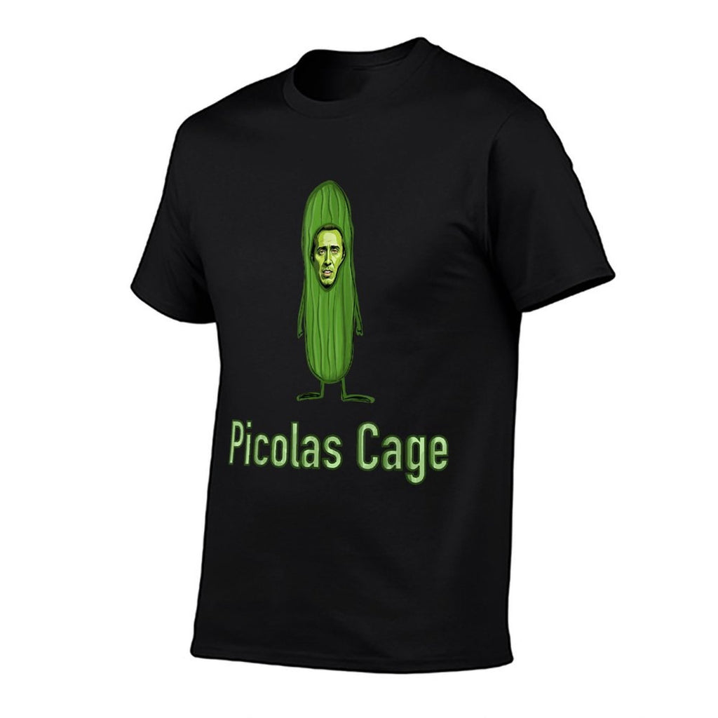 Picolas Cage Funny Celebs Meme Cucumber Pickle  Eco-friendly Material T-Shirt