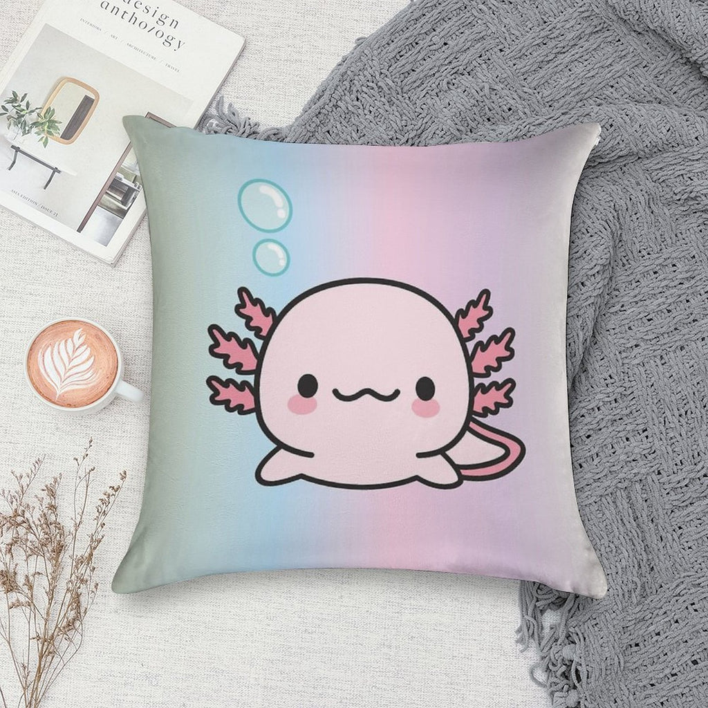 Cute Axolotl Soft Ultra-Soft Texture Throw Pillow
