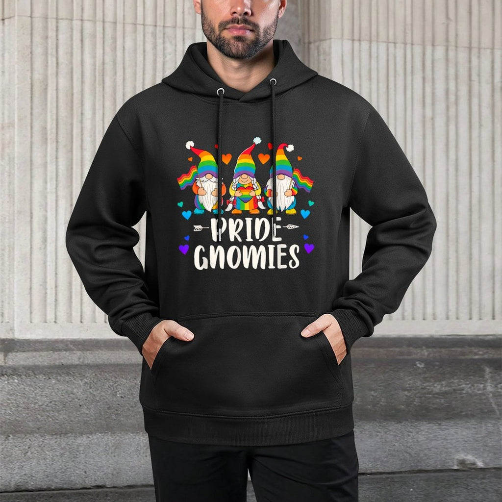 Pride Gnomies, LGBT Pride, Rainbow Colors Cotton-Polyester Blend Hoodie