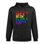 Live Like Book In Florida. LGBTQ Rainbow Gift, LGBTQIA Pride Shape Retention Hoodie