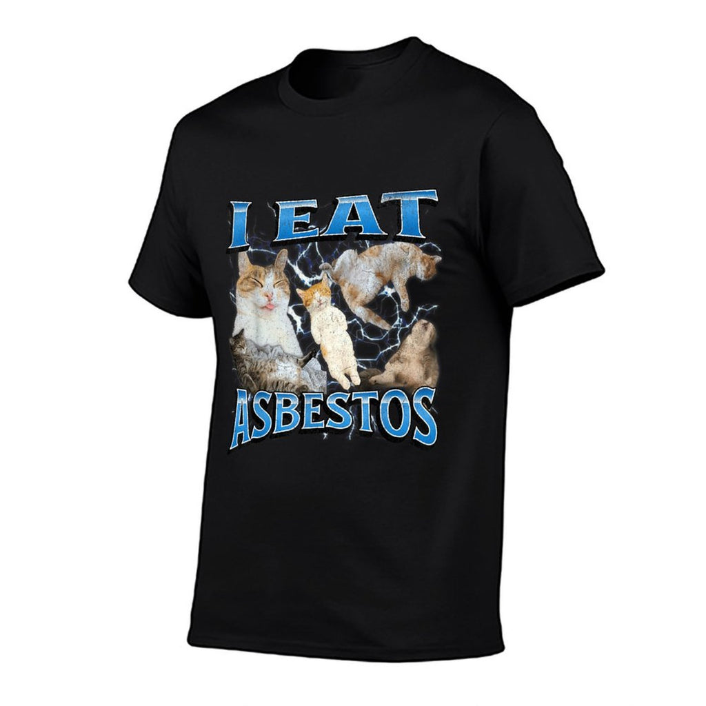 I Eat Asbestos Funny Offensive Cat Meme Bootleg Graphic  Slim-fit Cut T-Shirt