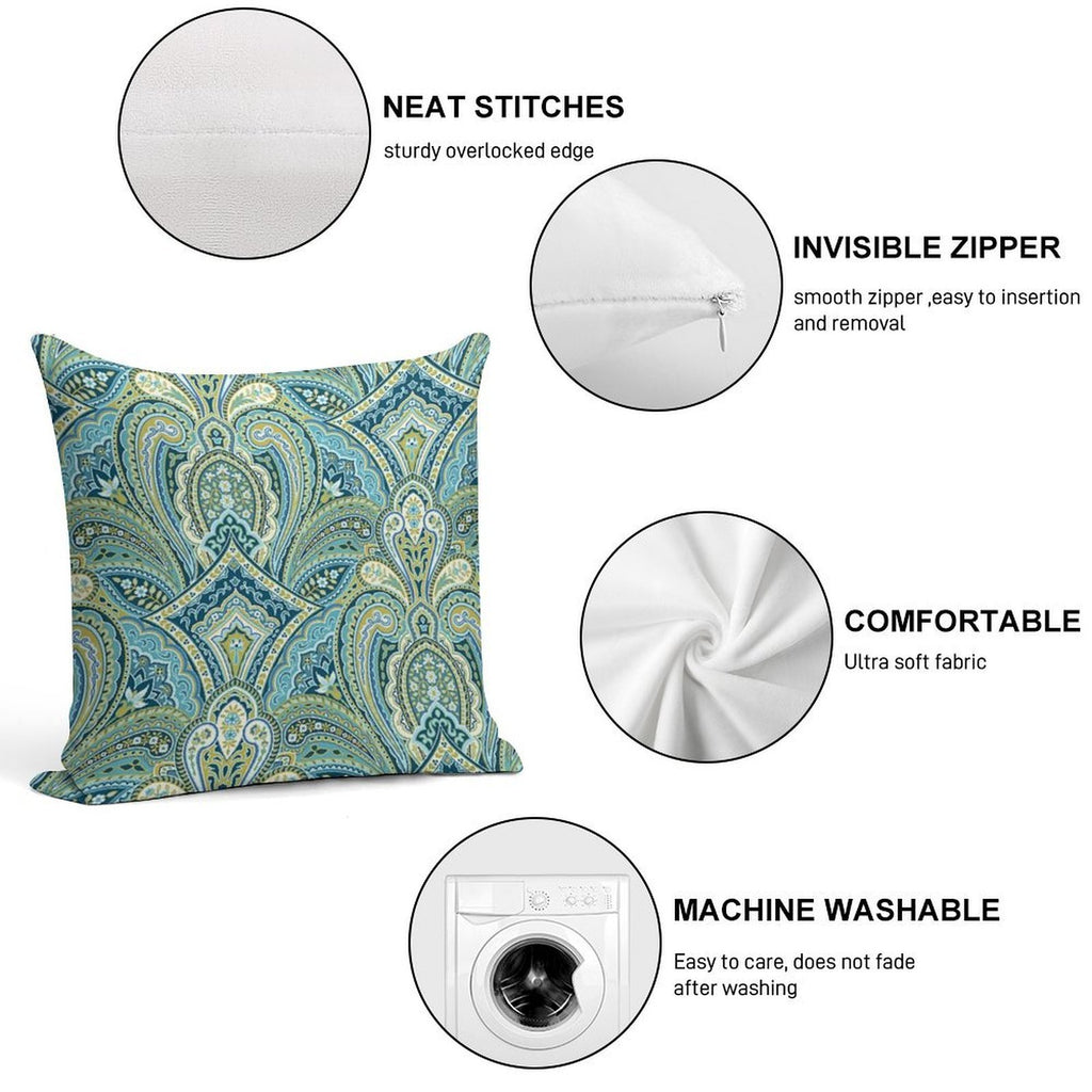 Paisley Elegance Soft Home Decor Throw Pillow