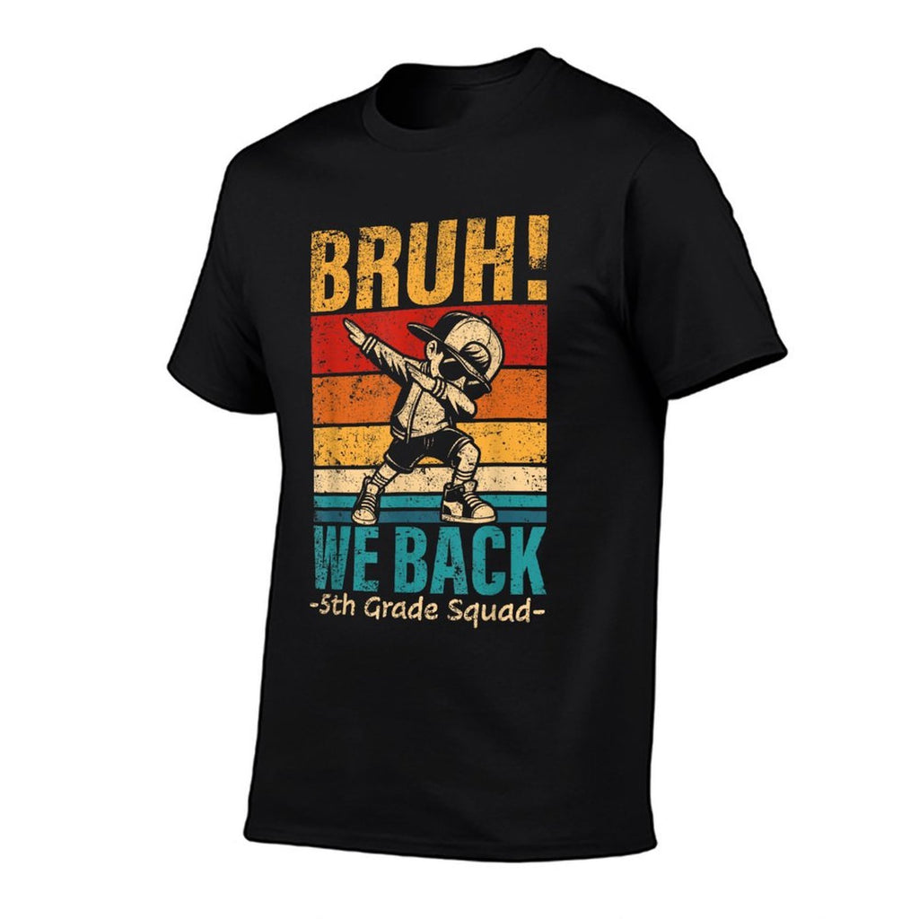 Fifth Grade Dabbing Boy Bruh We Back 5th Grade Squad Student  Oversized Silhouette T-Shirt