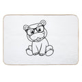 Hip Hip Hipster Hippo  Odorless Bath Mat