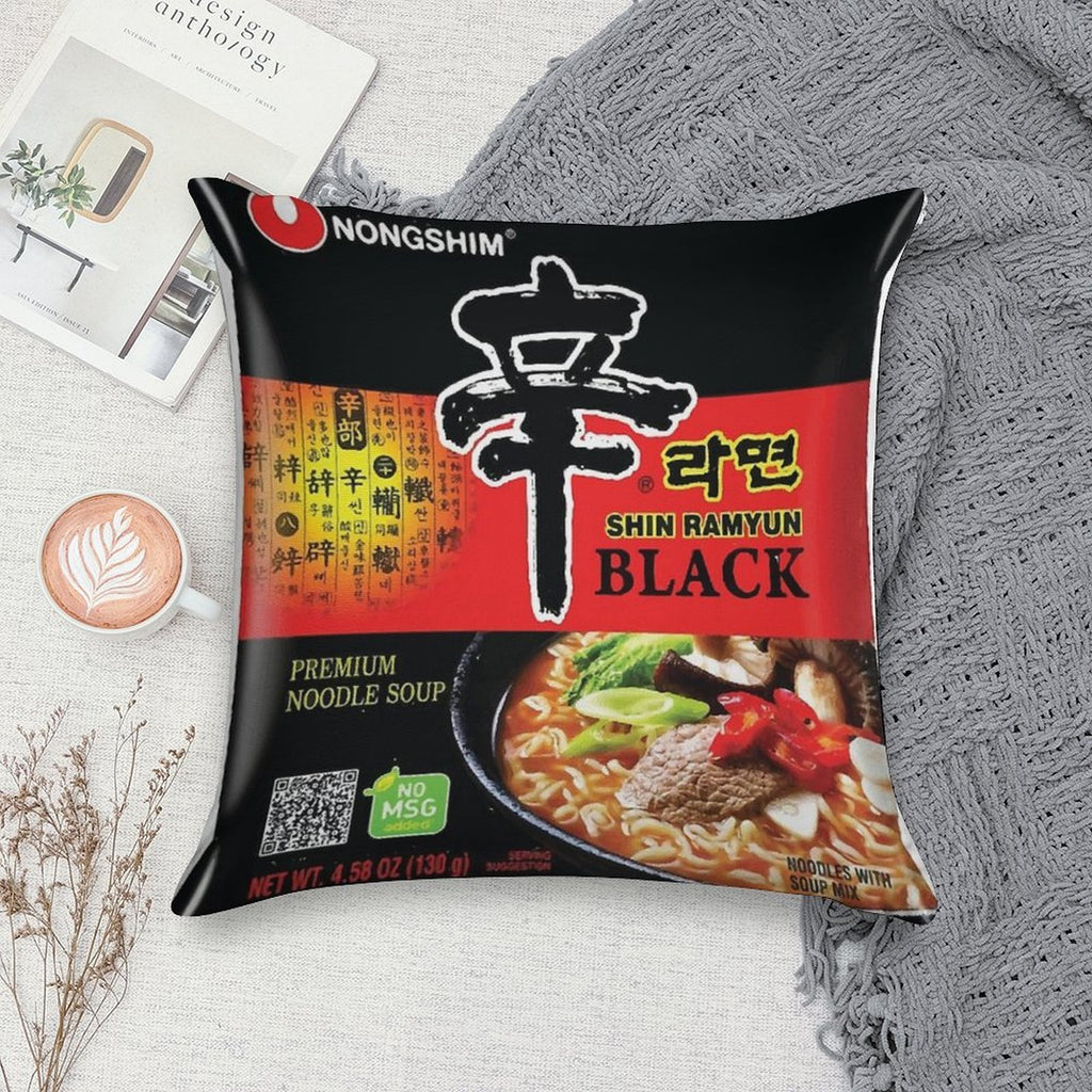 Shin Ramyun Black Ramen Nongshim Instant Ramen Soft Multiple Sizes Throw Pillow