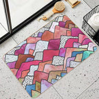 Mountains Dreams - Vivid Reds  Dirt-Trapping Bath Mat