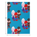 Cute Spiders Friends, Spider Ghost Girl, Cute Baby Spidey Black, Amazing Friends, Cartoon Ghost Easy Care Throw Blanket