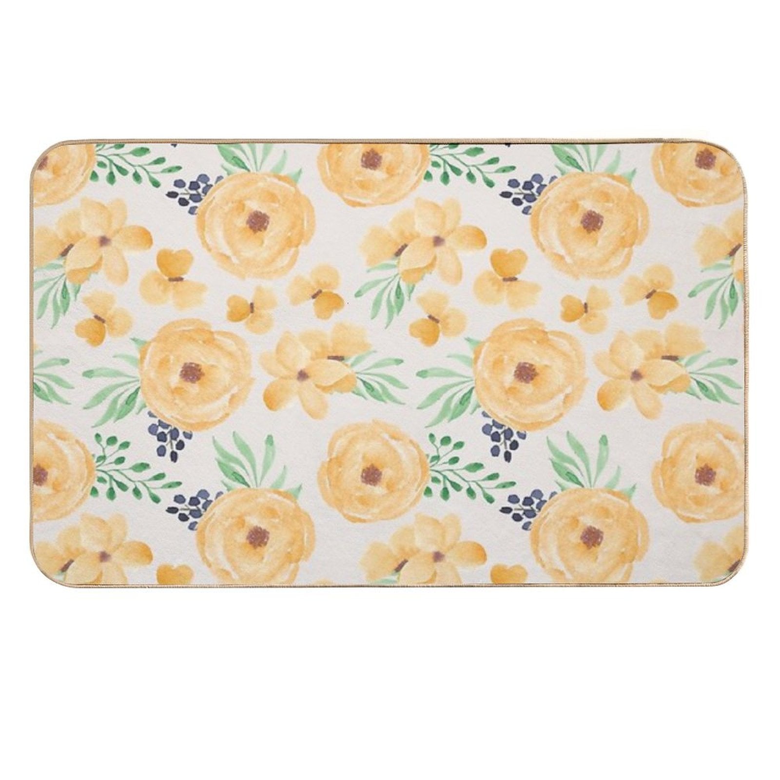 Flower Pattern - Floral 23  Slip-Resistant Bath Mat