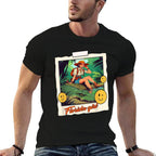 Girl Riding Alligator  Weird Funny Florida Crocodile Meme  Moisture-wicking T-Shirt