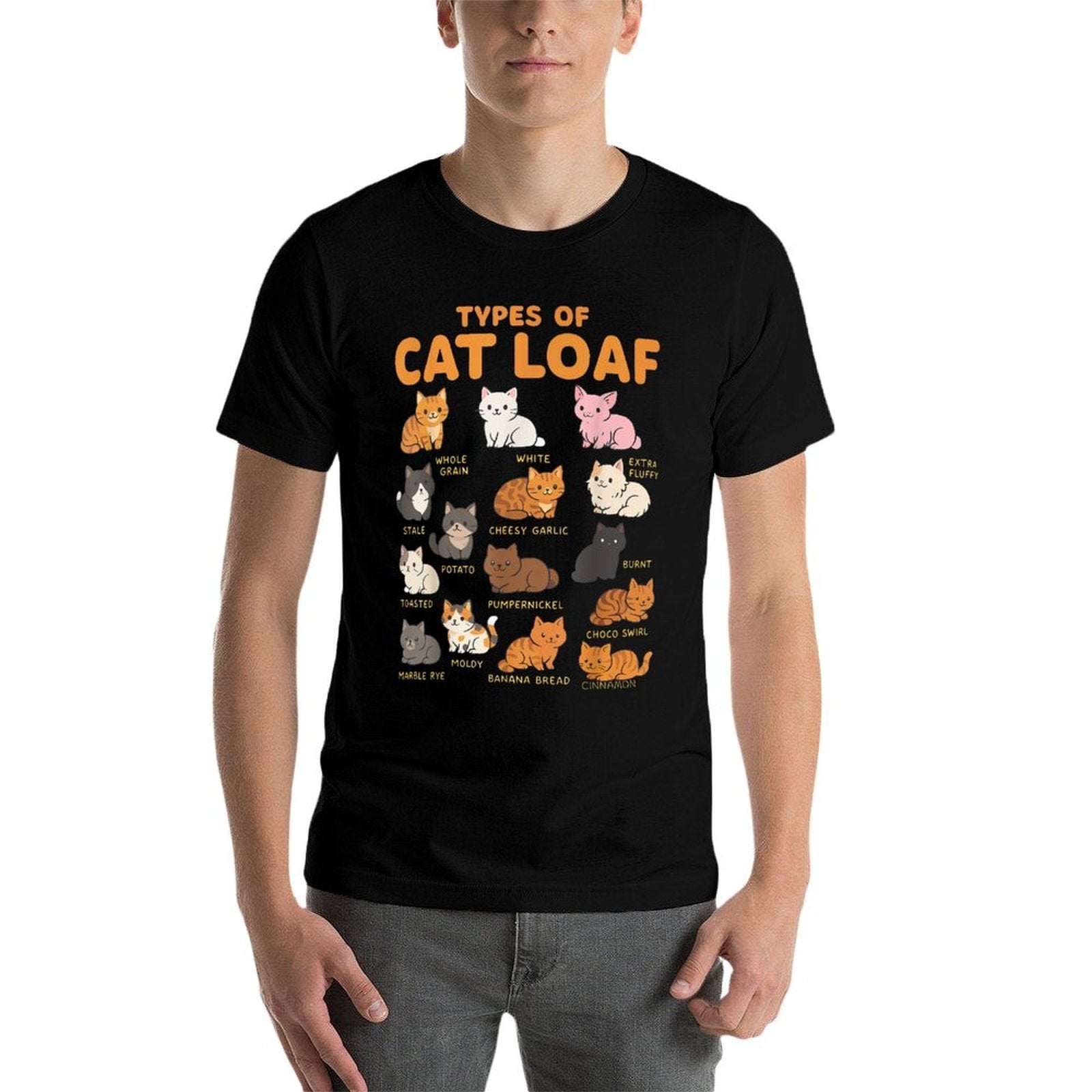 Funny Type of Cat-Loaf Feline Cat Meme Humor Cats Saying  Rolled Sleeves T-Shirt