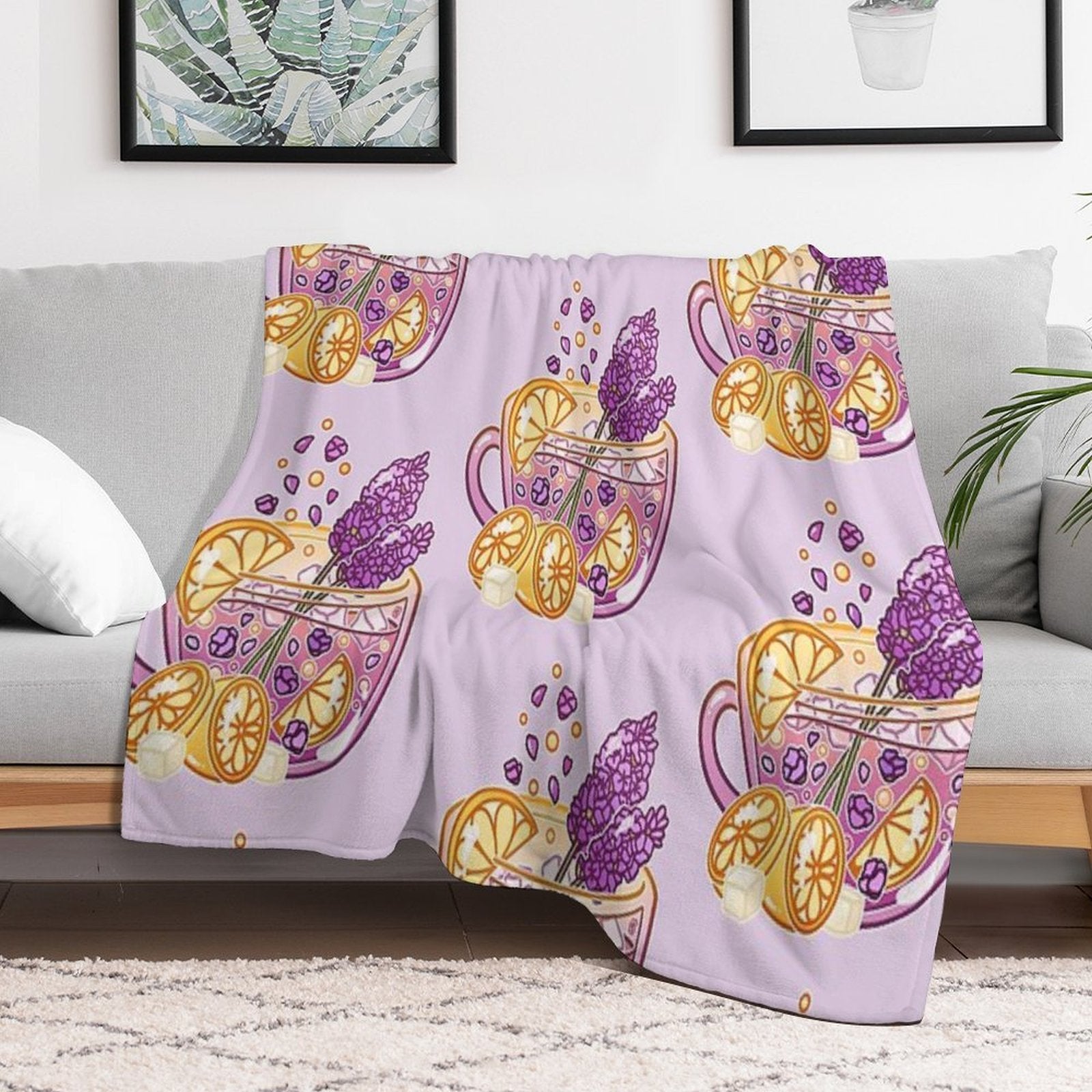 Lavender Lemonade Quick-dry Throw Blanket