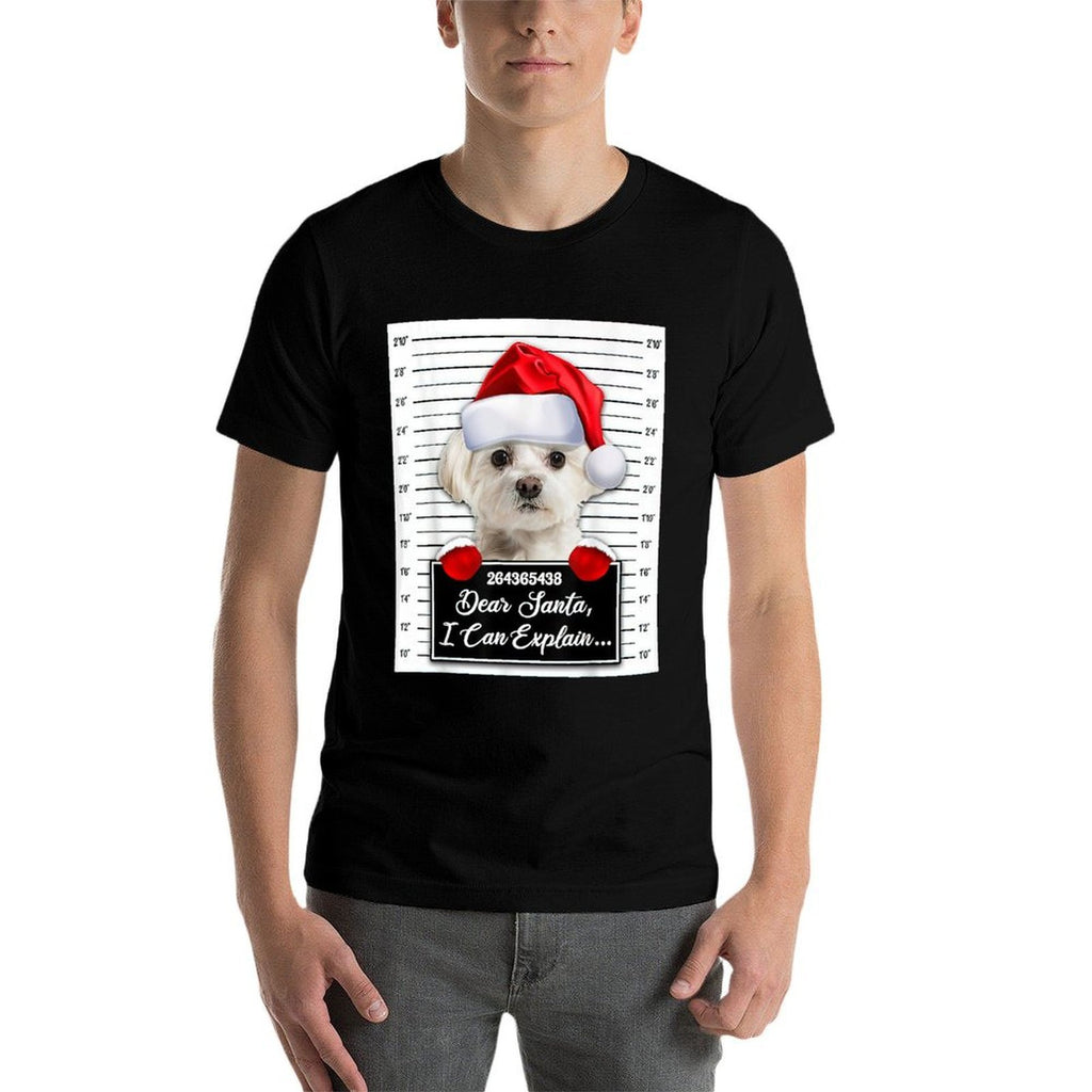 Maltese Xmas Dear Santa I Can Explain Funny Christmas  Classic T-Shirt