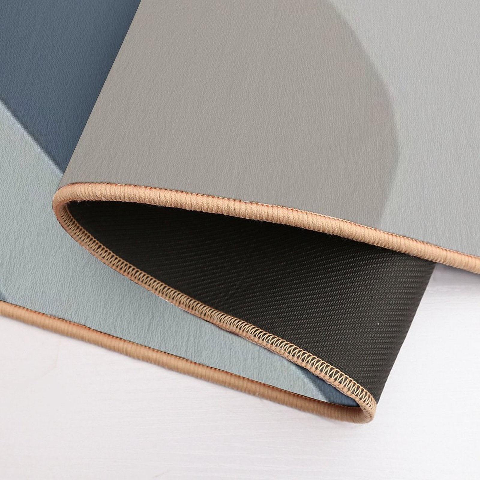 Organic Forms Modern Abstract Pattern in Neutral Blue Gray Tones  Odorless Bath Mat