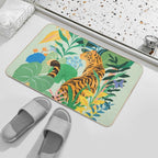 Tiger in Jungle  Eco-Friendly Bath Mat