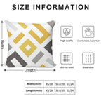 Mustard & Grey Geometric Soft Anti-Pilling Throw Pillow