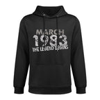 Womens 40th Birthday Gift - March 1983 - The Legend Begins Machine Washable Hoodie