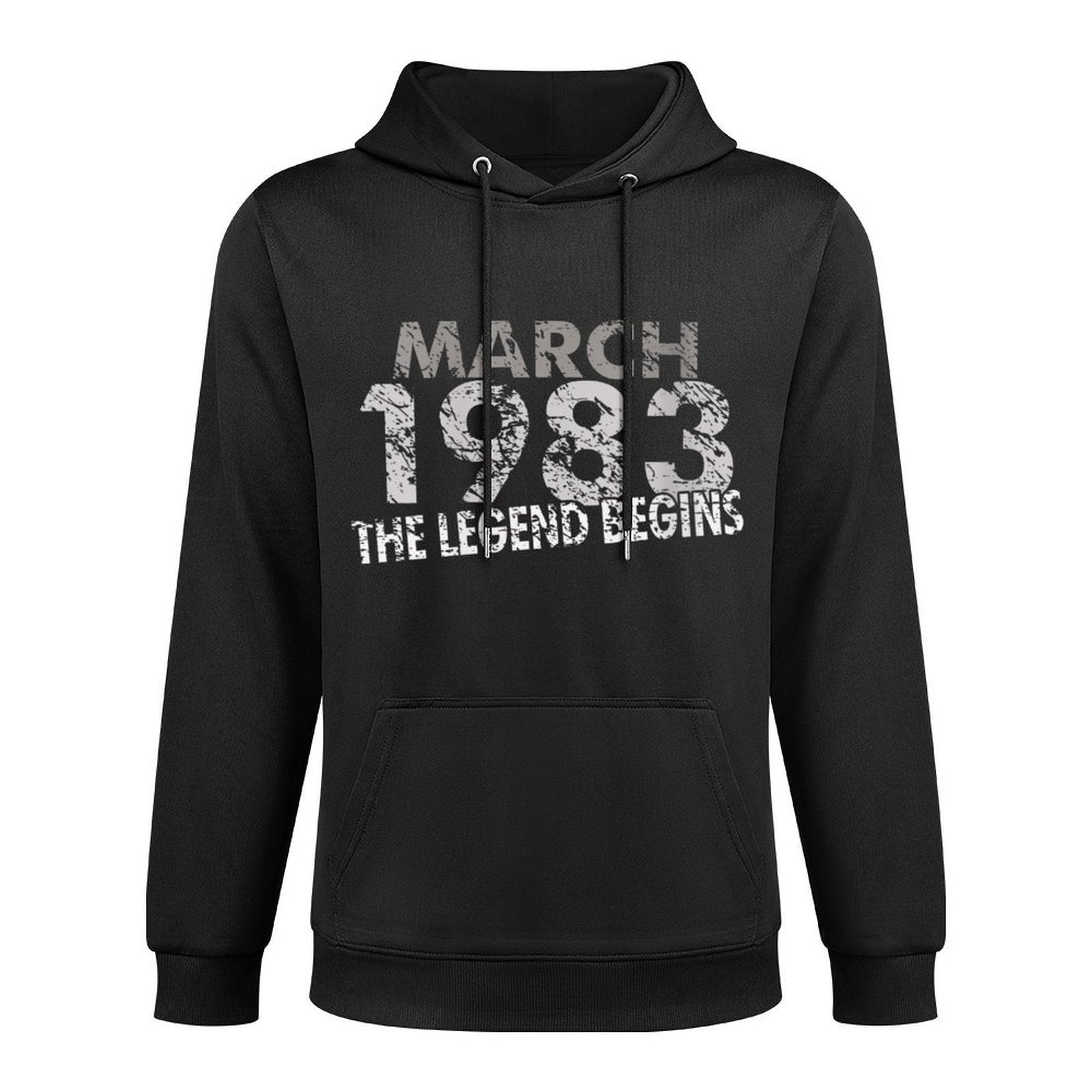 Womens 40th Birthday Gift - March 1983 - The Legend Begins Machine Washable Hoodie