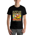 Me Boys Are Back In Town Merry Christmas Jesus  Santa Meme  Fade-proof Color T-Shirt