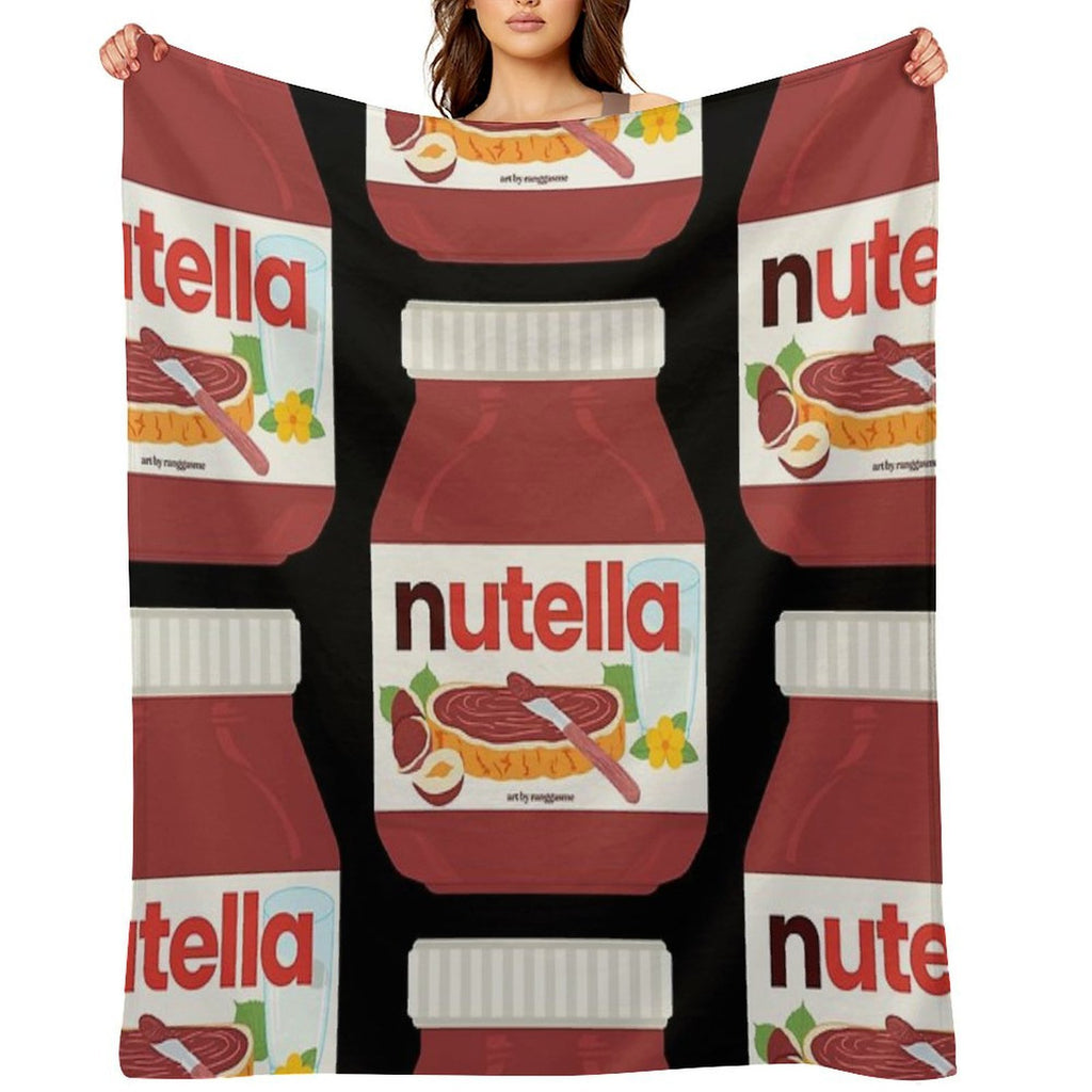 Nutella - Jar Chocolate Hezelnut Cocoa Spread Versatility Throw Blanket