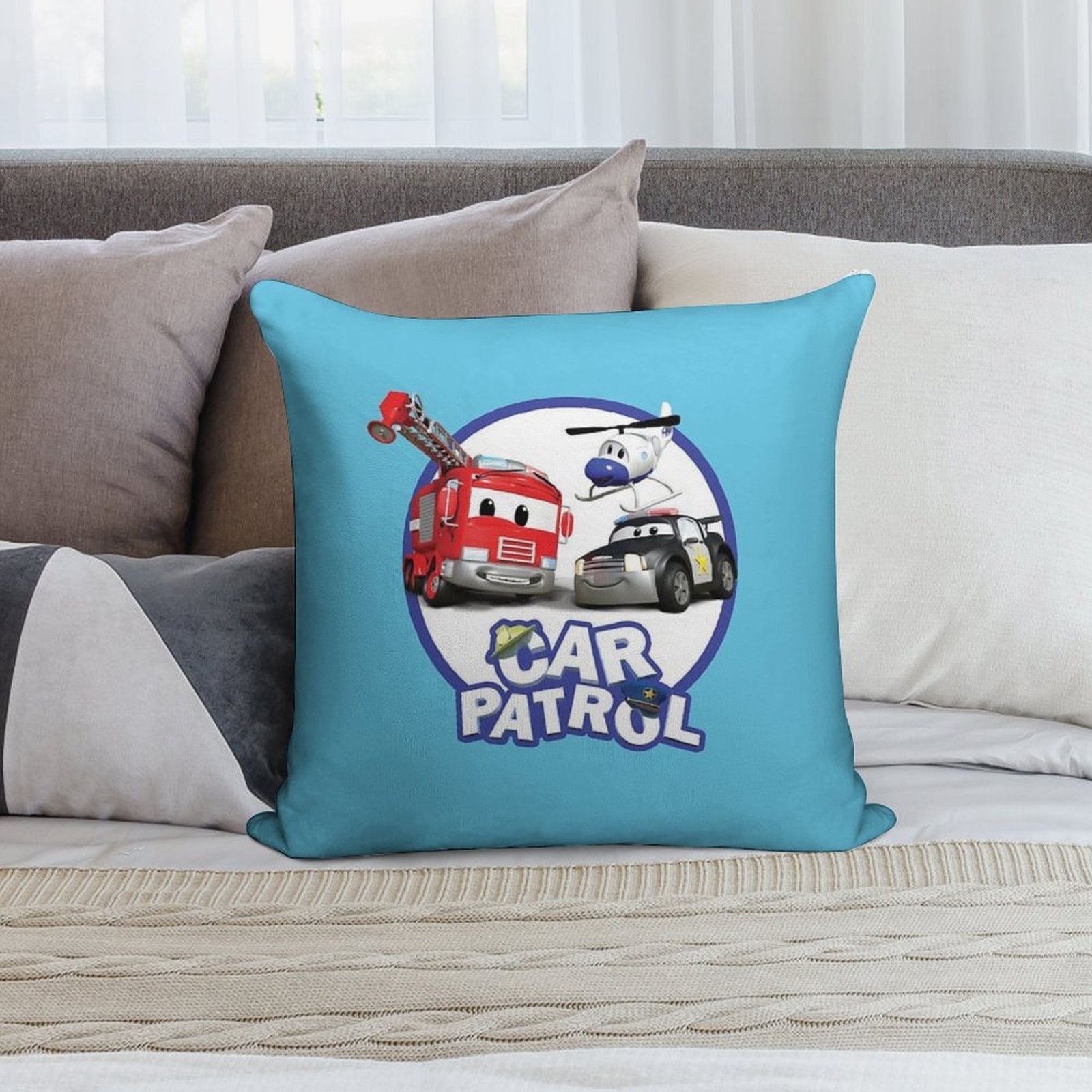 Car Patrol of Car City Soft Anti-Pilling Throw Pillow