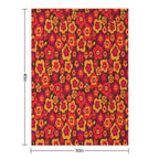 Retro Vintage Orange Poppies Gift-ready Throw Blanket