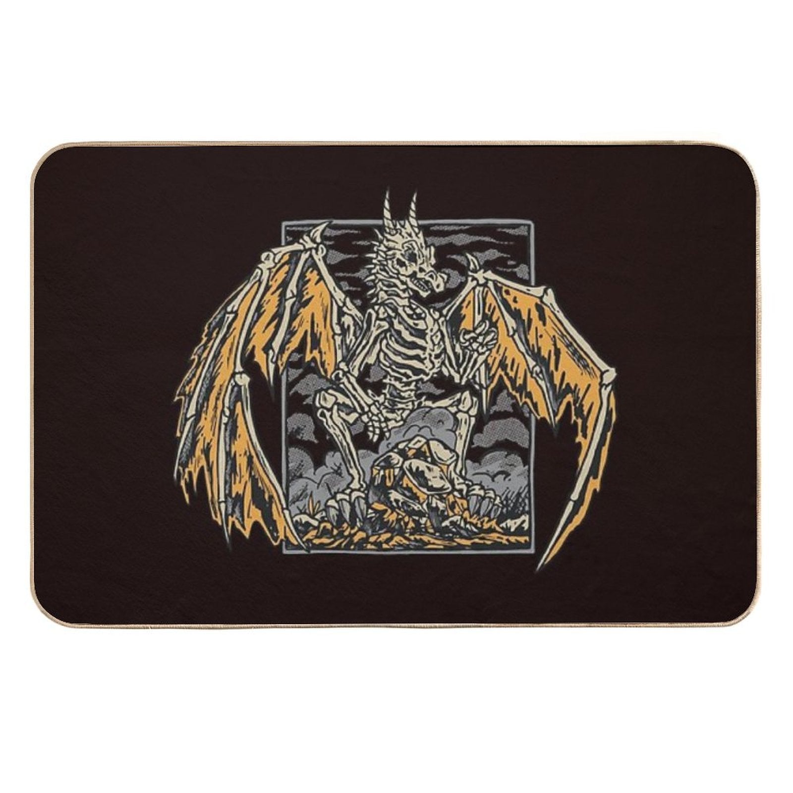 Skeleton Dragon  Absorbent Bath Mat