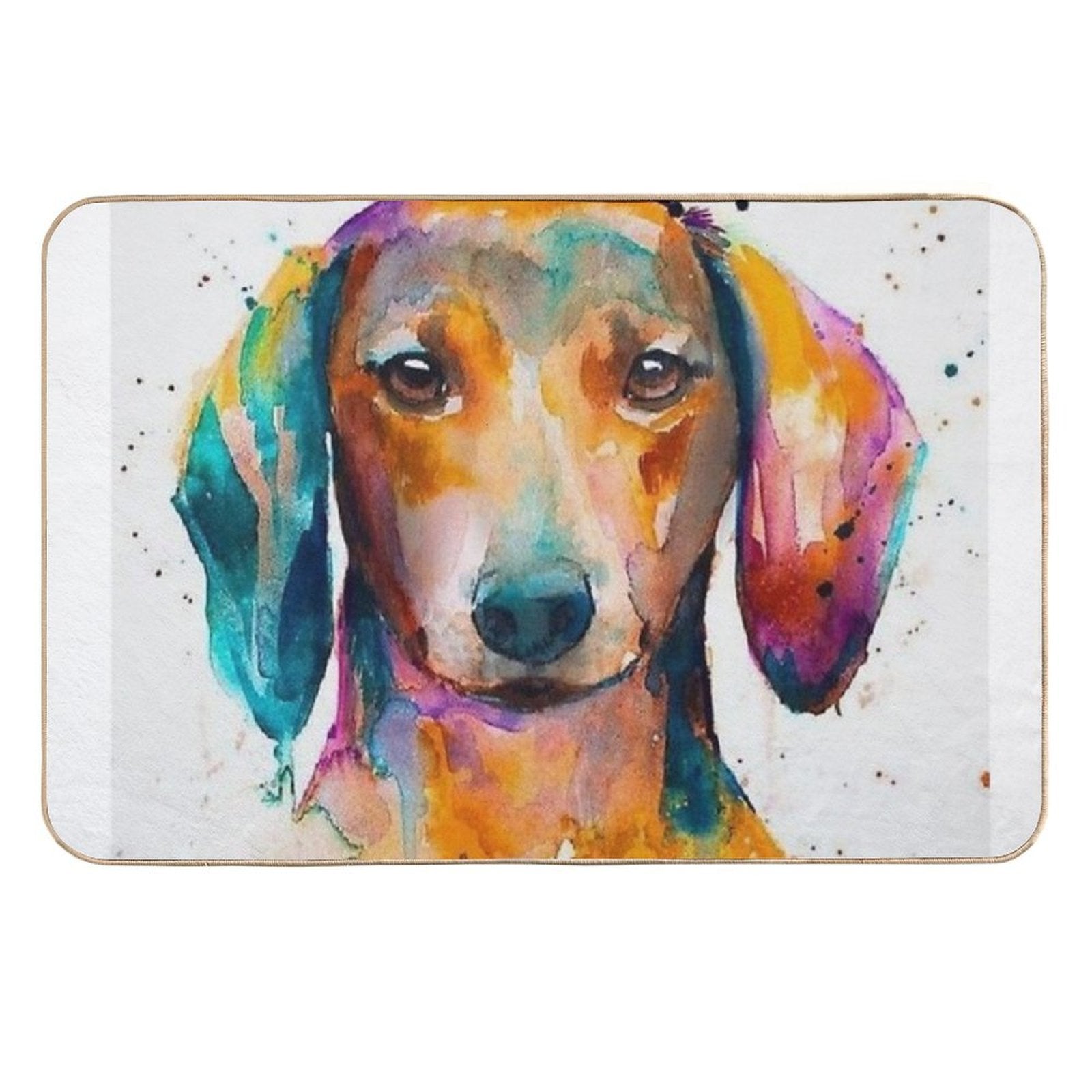 Dachshund Dog Art  Anti-Trip Bath Mat