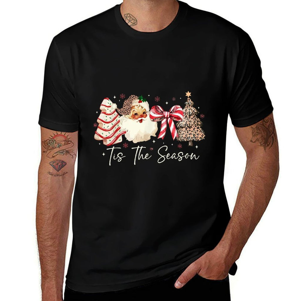 Funny Tis The Season Design Christmas Tree Cakes Debbie  Trendy Pattern T-Shirt