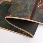 ANTIQUE ROMAN WALL PAINTING Flower Garden Flying Birds Over Quince Trees  Odorless Bath Mat