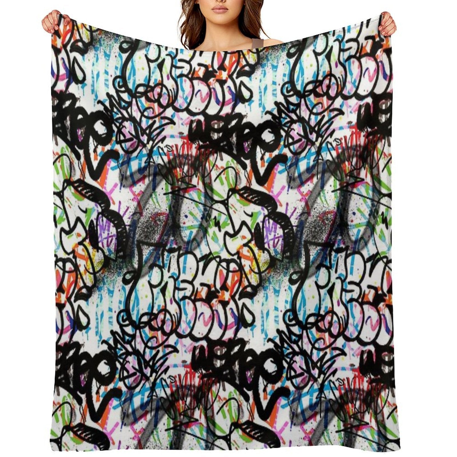 Graffiti Seamless Design. Urban Art. Comfort Throw Blanket