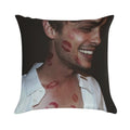 Matthew Gray Gubler Lipstick Stains Soft Skin-Friendly Throw Pillow