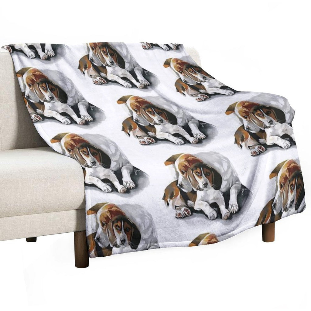 Beagles - Digital Quick-dry Throw Blanket