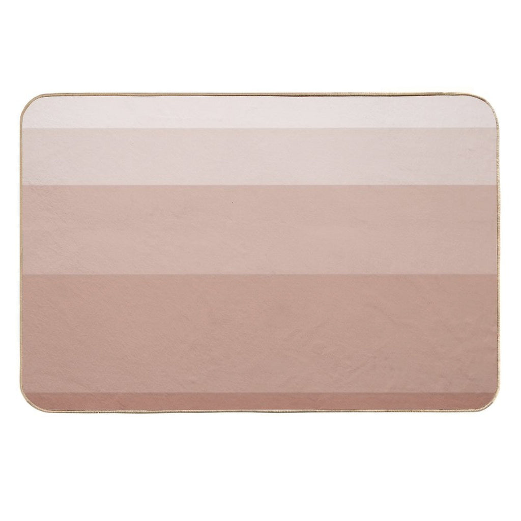 Horizontal Stripes (Mocha Shades)  Versatile Bath Mat