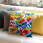 Mexican Otomi Colors Soft Anti-Pilling Throw Pillow