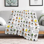 Guide to British Ducks Shrink-resistant Throw Blanket