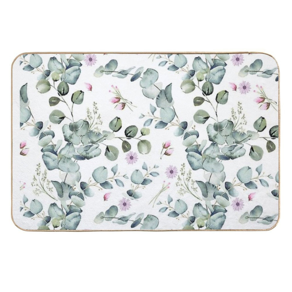 Miniature Garden with Petals  Absorbent Bath Mat