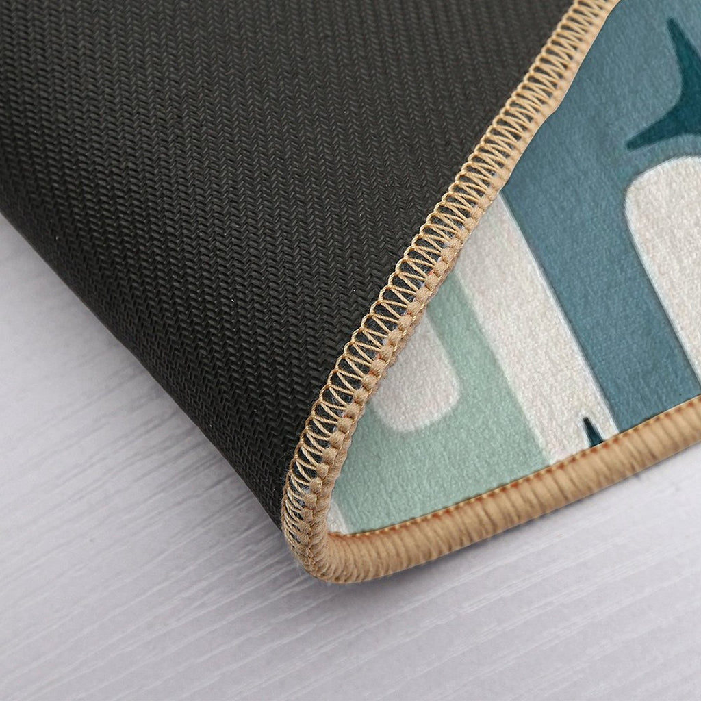 Retro Mid Century Modern Abstract Pattern 160  Slip-Resistant Bath Mat