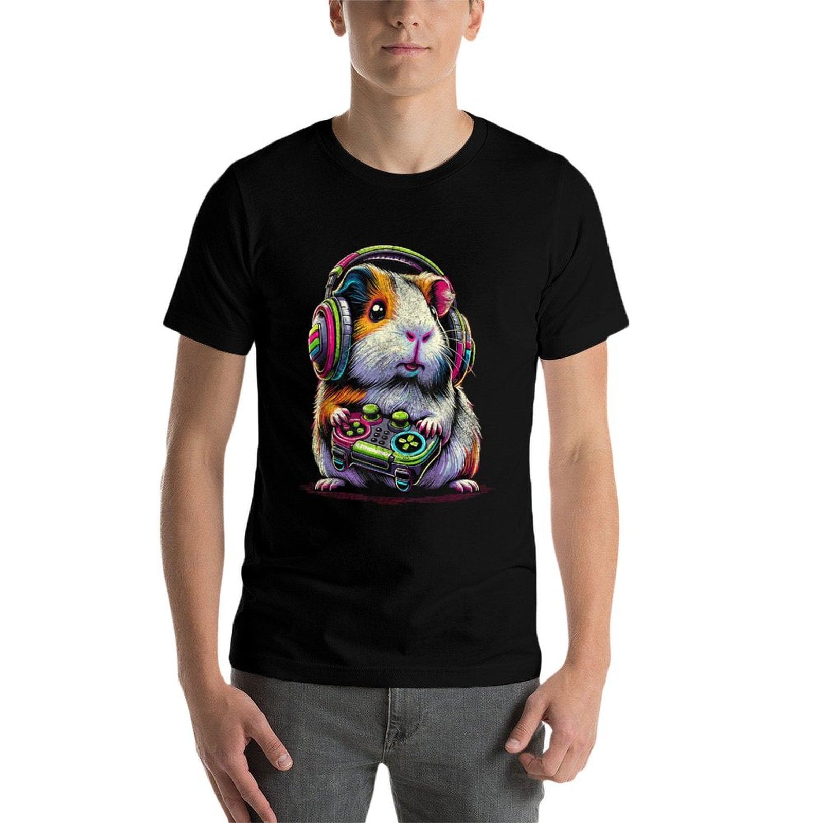 Guinea Pig Funny Video Games Guinea Pig  Fade-proof Color T-Shirt