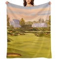 Whistling Straits Golf Course 9th And 18th Greens Easy Care Throw Blanket