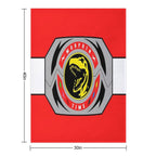 Red Ranger Morphin Coin Premium Throw Blanket