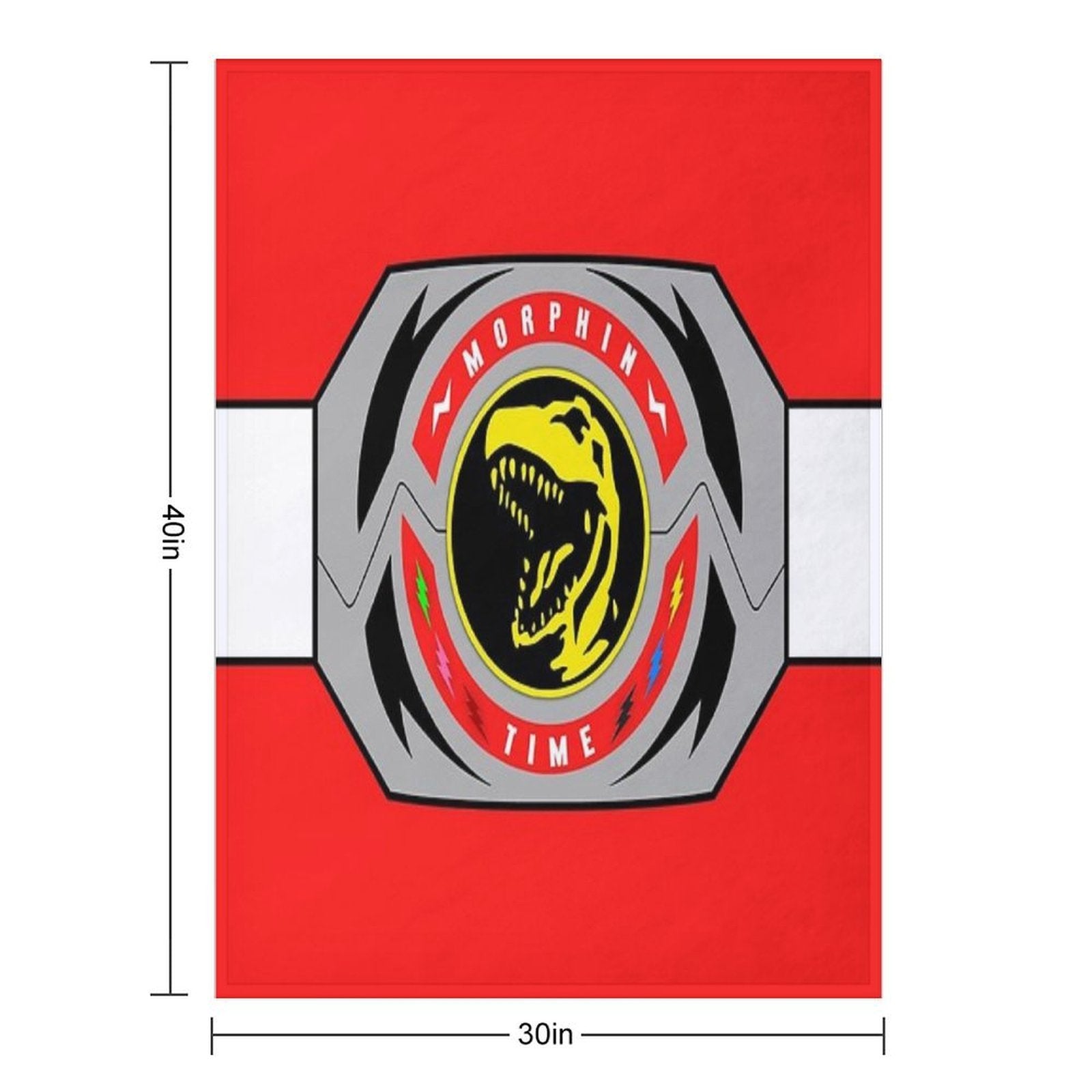 Red Ranger Morphin Coin Premium Throw Blanket