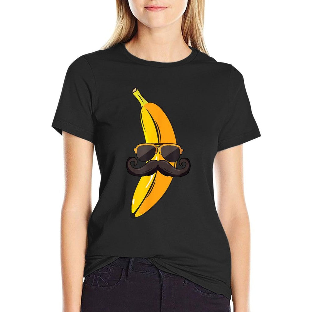 Banana Mustache Sunglasses Face Funny Fruit Cool Banana  Durable T-Shirt