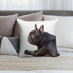 French Bulldog Soft Hidden Zipper Throw Pillow