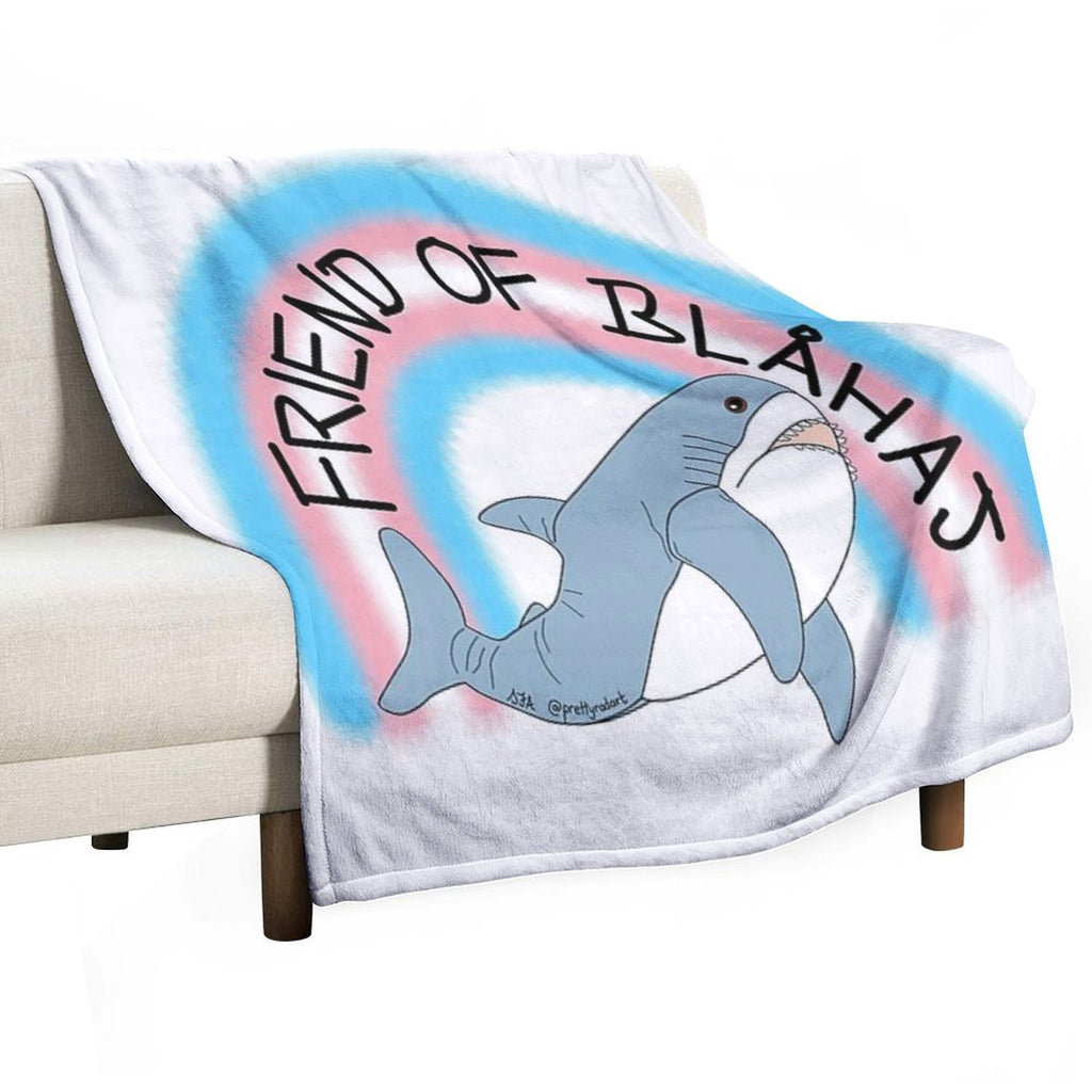 Friend of Blahaj Gift-ready Throw Blanket
