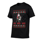 Ho Ho Ho Santa Riding Pitbull Dog Ugly Christmas Sweater  Moisture-wicking T-Shirt