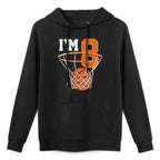 8th Birthdays For Boys Basketball Eight Year Old Machine Washable Hoodie