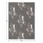 Opossum And A Racoon Playing Instruments Easy Care Throw Blanket