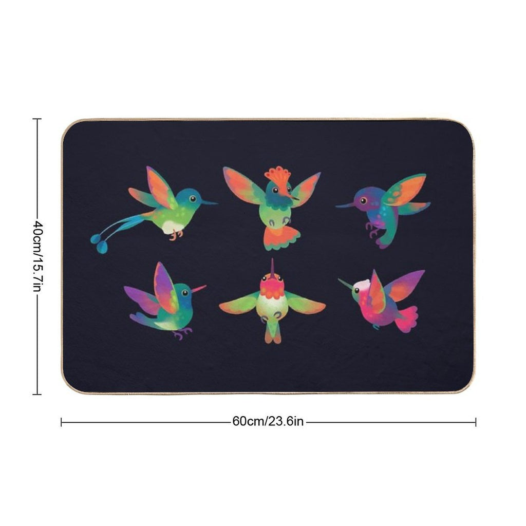 Hummingbird  Stain-Proof Bath Mat